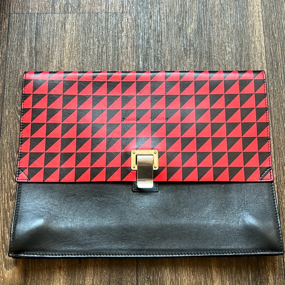Proezna Schouler Large Lunch Bag Triangle Print